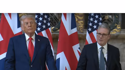 US President Donald Trump and UK PM Keir Starmer (Photo/ANI UK network source pool via Reuters))