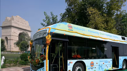 India's 1st Green Hydrogen Fuel Cell Bus (File Photo/ANI) 