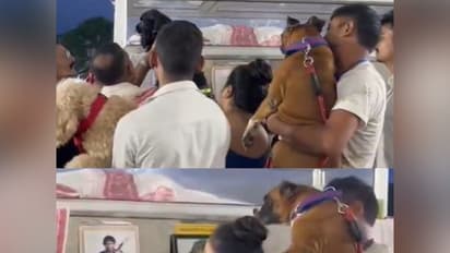 Zubeen Garg dogs pay final tributes (Photo/X@himantabiswa)