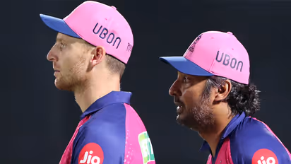 Kumar Sangakkara and Jos Butler. (Photo/ANI) 