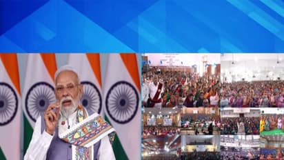 Prime Minister Narendra Modi at launch of Mukhyamantri Mahila Rojgar Yojana (Photo/DD)