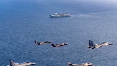 Indian Air Force, Royal Navy conduct joint exercise over Indian Ocean (Photo/X@IAF_MCC)