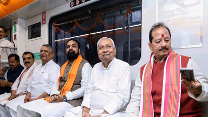 Bihar Chief Minister Nitish Kumar, along with Deputy Chief Ministers Samrat Choudhary and Vijay Kumar Sinha. (File Photo/ANI)