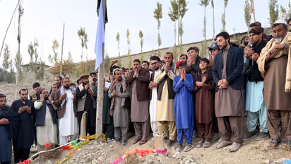 Afghanistan players and cricket officials in Paktika. (Photo: @ACBofficials)