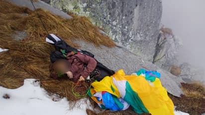 Canadian paraglider found dead in the Dhauladhar mountains. (Photo/ANI)