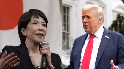 Japanese Prime Minister Sanae Takaichi (on left) and US President Donald Trump (File Photo/Reuters)