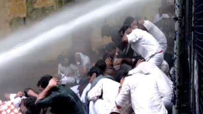 Kerala students' body members protest in Thiruvananthapuram. (Photo/ANI)