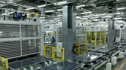 A solar photovoltaic (PV) manufacturing unit in India (File Photo/ANI)