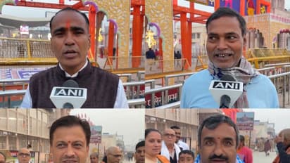 Devotees reach Shri Ram Janmabhoomi Temple ahead of the 'Dhwajarohan'. (Photo/ANI)