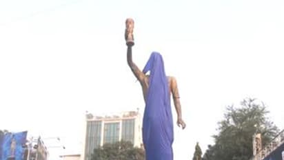 Messi's statue at Lake Town in Kolkata (Photo: ANI)