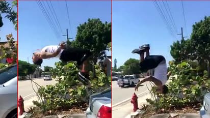 (ವಿಡಿಯೋ)ಎಚ್ಚರ...!ಸ್ಟಂಟ್ ಕ್ರೇಜ್ ನಿಮ್ಮಲ್ಲಿದೆಯಾ? ಹಾಗಾದ್ರೆ ಈ ಯುವಕನಿಗಾಗಿದ್ದೇನು ತಪ್ಪದೇ ನೋಡಿ