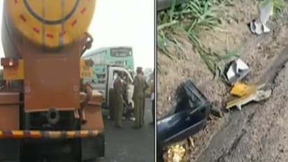 லாரி மீது மோதிய லோடு வேன் - 3 பெண்கள் பலி!!