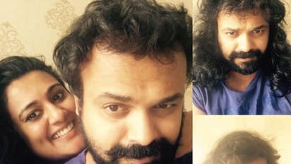 ഭാര്യയുടെ മുടിയുമായി കുഞ്ചാക്കോ ബോബന്റെ ചിത്രം വൈറലാകുന്നു