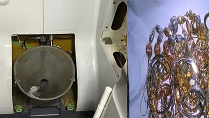 ವಿಮಾನದ ಶೌಚಾಲಯದಲ್ಲಿ ಲಕ್ಷಾಂತರ ಮೌಲ್ಯದ ಆಭರಣ ಪತ್ತೆ