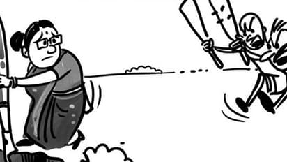 എഴുത്തുകാരിയായ അമ്മയുടെ സൃഷ്ടിക്കായി കാര്ട്ടൂണ് വരച്ച് മകന്റെ പ്രതിഷേധം