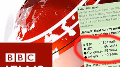ബിജെപിക്ക് കര്ണാടകയില് 135 സീറ്റിന്റെ വമ്പന് വിജയം പ്രവചിച്ച 'സര്വ്വേ ഫലം' വ്യാജമെന്ന് ബിബിസി