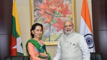 Narendra Modi meets Aung Suu Kyi, India raises Rohingya issue with Myanmar