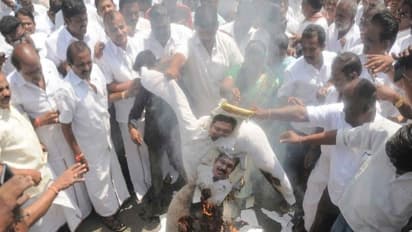 "அதிமுகவை அழிக்க நினைக்கும் தினகரன் ஒழிக"; திண்டுக்கல்லில் ஆர்ப்பாட்டம்