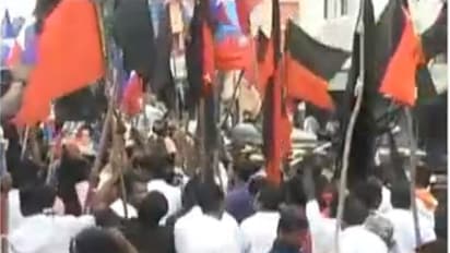 ஆளுநர் ஆய்வு செய்யக்கூடாது.. திமுக, விசிக கறுப்புக்கொடி ஆர்ப்பாட்டம்..!