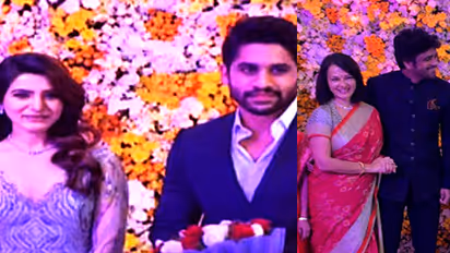 Inside pictures: A-list celebs attend Samantha and Naga Chaitanya’s wedding reception