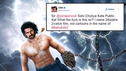 Kamaal R Khan abuses Rajamouli, calls 'Baahubali 2' a crap