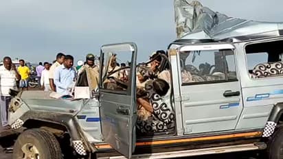 ಕ್ರೂಸರ್-ಬಸ್ ನಡುವೆ ಭೀಕರ ಅಪಘಾತ; 6 ಮಂದಿ ಸಾವು