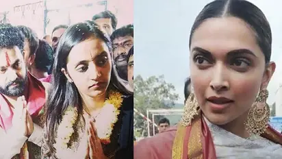 Padmavati star Deepika Padukone and Junior NTR on temple visits