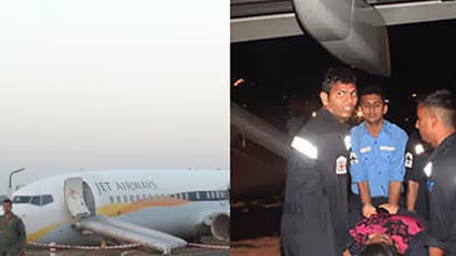 Watch: Jet Airways Mumbai-bound flight spins off Goa airport runway