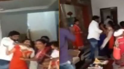 രണ്ടാം വിവാഹം ചോദ്യം ചെയ്ത ഭാര്യയെ തല്ലിച്ചതച്ച് ടിആര്എസ് നേതാവ്