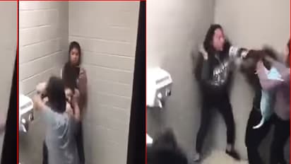 (ವಿಡಿಯೋ)ನಾರಿ ಮುನಿದರೆ ಮಾರಿ...! ಟಾಯ್ಲೆಟ್'ನಲ್ಲೇ ಬಡಿದಾಡಿಕೊಂಡ ಯುವತಿಯರು!