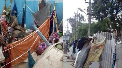 True face of BBMP development: Evicted from sheds, made to live on footpaths