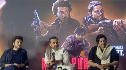 'Mirzapur' cast in Patna (Photo/ANI)