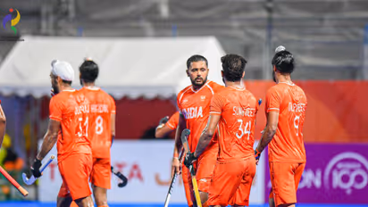 Indian men’s hockey team players (Photo: X/ @TheHockeyIndia)