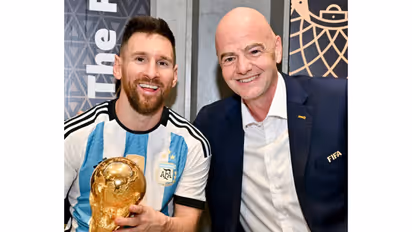 Lionel Messi (left) and Gianni Infantino (right) (Photo: Instagram/gianni_infantino)