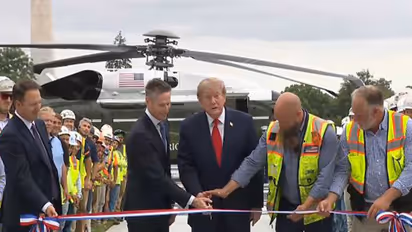 US President Donald Trump inaugurates new helipad at White House South Lawn (Photo/YouTube/TheWhiteHouse)
