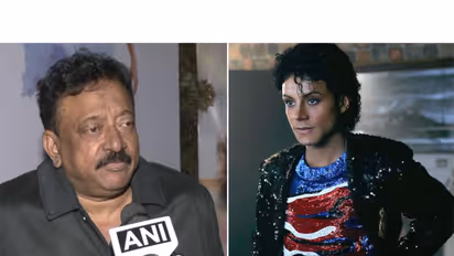 Filmmaker Ram Gopal Varma (L) Jaafar Jackson in a still from ‘Michael’ (R) (Photos/ANI/Instagram/@jaafarjackson)