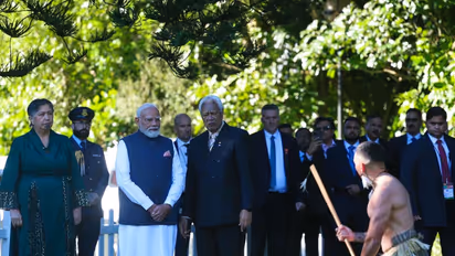 Prime Minister Narendra Modi witnessing traditional Māori pōwhiri in New Zealand (Photo/@MEAIndia/X)
