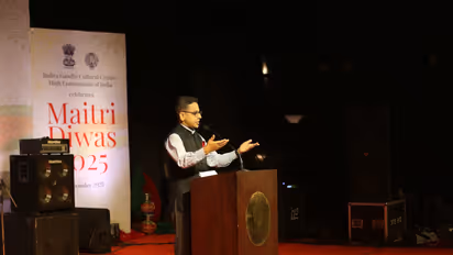 High Commissioner Pranay Verma joined guests at the 54th Maitri Diwas celebration at the Indian Cultural Centre in Dhaka (Photo: High Comission of India in Dhaka)  
