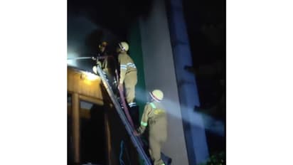 Fire breaks out at house near Ratan Hospital (Photo/ANI)