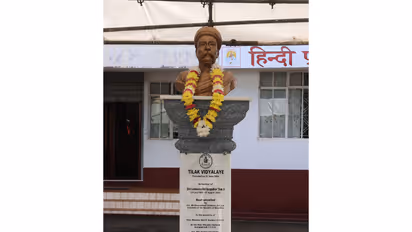 Bust of Indian freedom fighter Lokmanya Bal Gangadhar Tilak unveiled at Lokmanya Tilak Vidyalaya in Mauritius. (Photo/ANI)