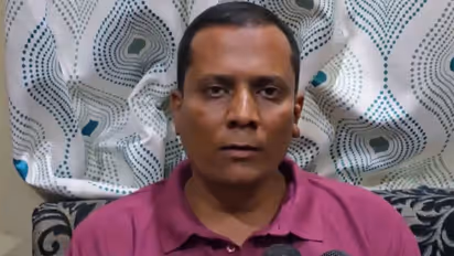 The father of 22-year-old Indian student Vidhi Megha, Kalpeshbhai Medha (Photo/ANI)