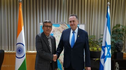 India’s Defence Secretary Rajesh Kumar Singh meets Israeli Defence Minister Israel Katz  (Photo:X/@SpokespersonMoD)