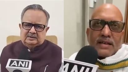 Chhattisgarh Assembly Speaker Raman Singh (L) and UP Congress state president Ajay Rai (R) (Photo: ANI)