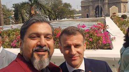 French President Emmanuel Macron and Ricky Kej (Photos/ X/ @rickykej)