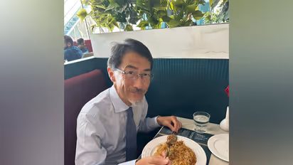 Ono Keiichi, Ambassador of Japan relishing Biryani during his visit to Telangana (Photo: X@JapanAmbIndia)
