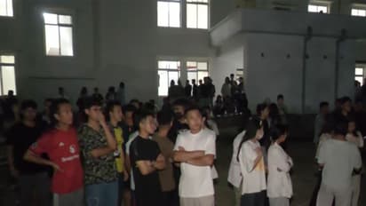 People gathered at the mortuary of the Jawaharlal Institute of Medical Sciences (JNIMS) in Imphal (Photo/ANI)