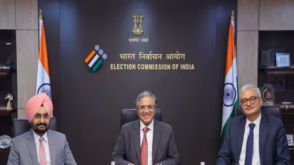 Chief Election Commissioner Gyanesh Kumar, along with Election Commissioners Vivek Joshi and Sukhbir Singh Sandhu (File photo/ANI)