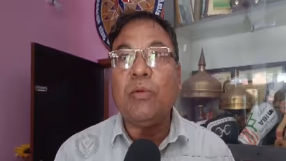 Lovlina Borgohain's father Tiken Borgohain in Golaghat. (Photo: ANI)