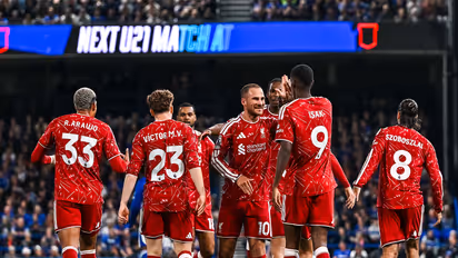 Liverpool players celebrating (Photo: X/@LFC)