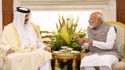 Prime Minister Narendra Modi and Amir of Qatar Sheikh Tamim Bin Hamad Al Thani (Photo/ANI)